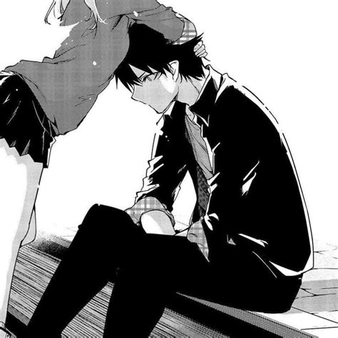 anime gif black and white|black and white anime couple.